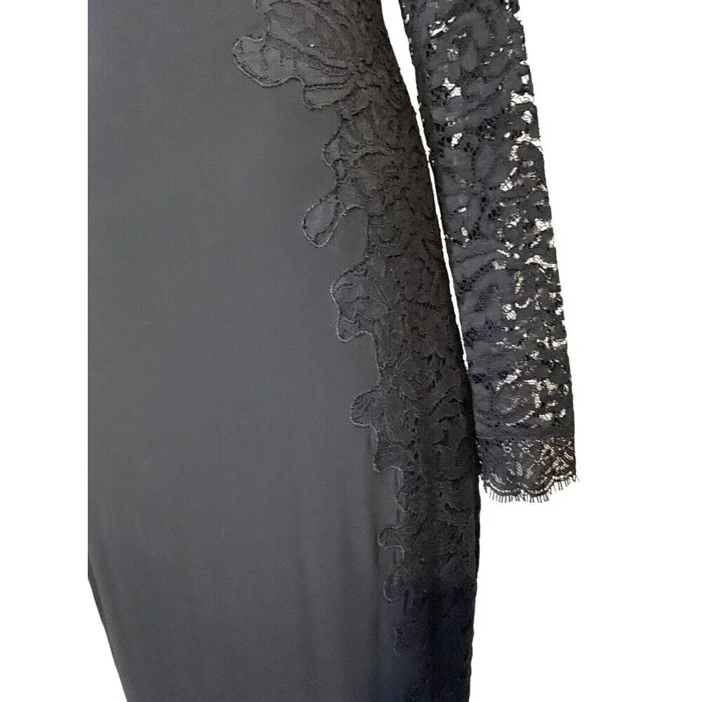 $3500 NWT Blumarine 46 10 Trumpet Dress Mermaid Gown Stretch Evening Black Knit